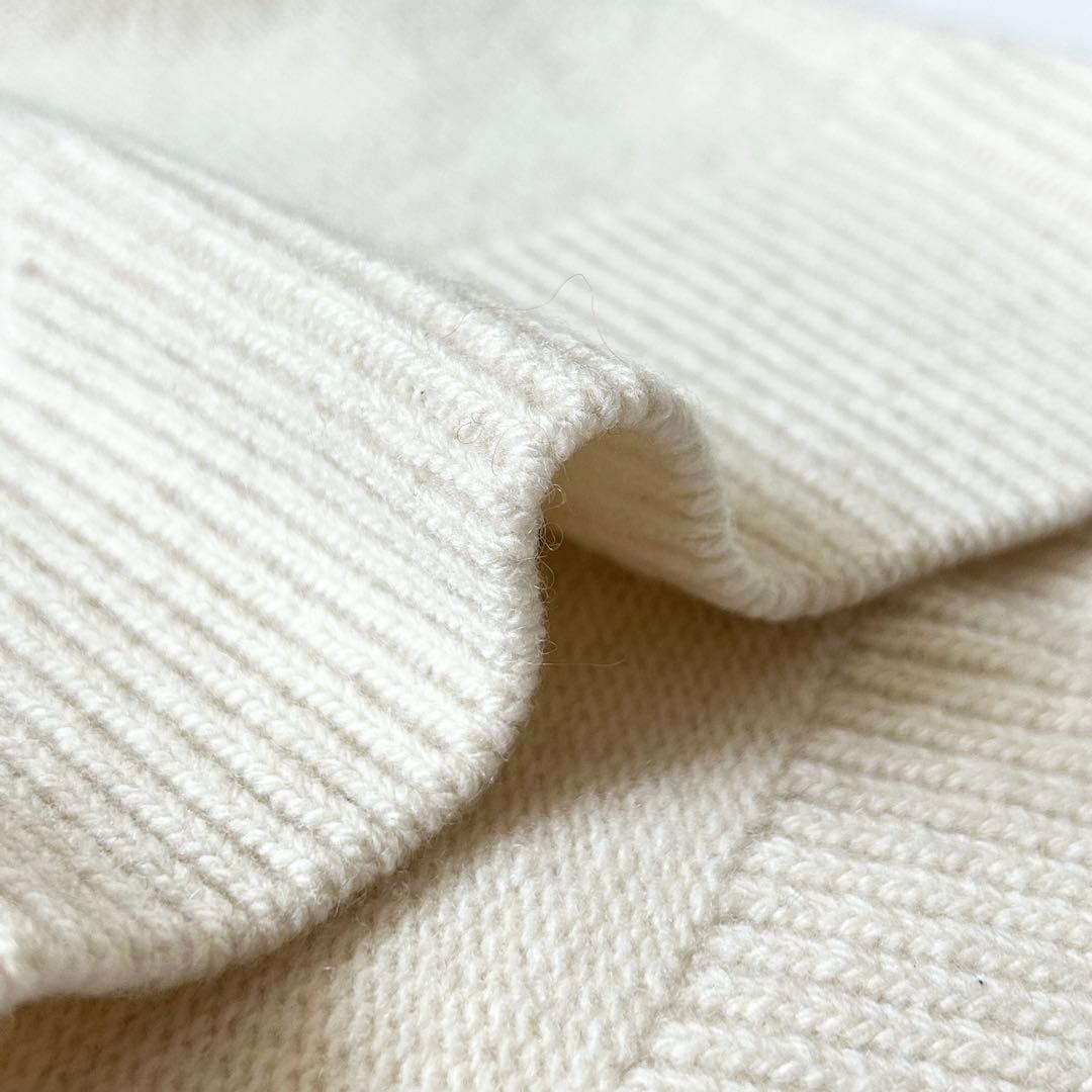 3150y美品 ミューズドゥーズィエムクラス カシミヤ混タートルネックニット 白