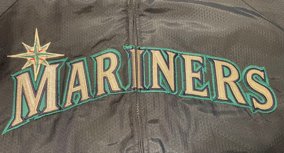 MLB マリナーズ Majestic オーセンティック 中綿 フリース裏地 L