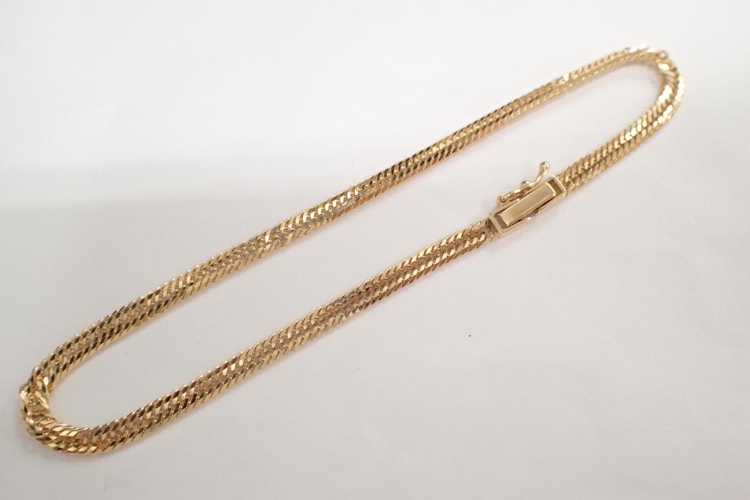 30/未使用品 K18 18金 12面トリプル 喜平ブレスレット 約5.5ｇ