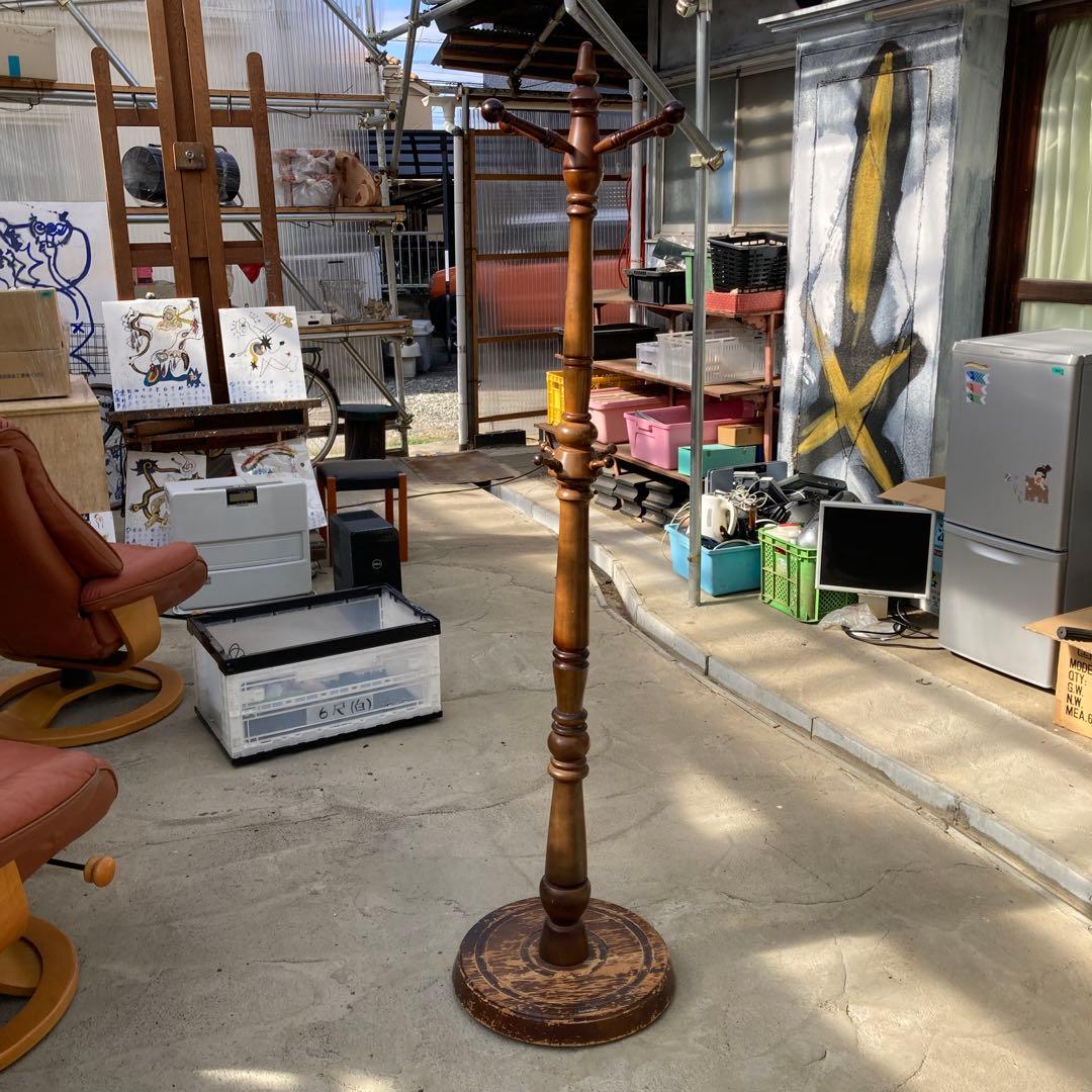 カリモク 木製 ポールハンガー ハンガーラック 高さ180cm