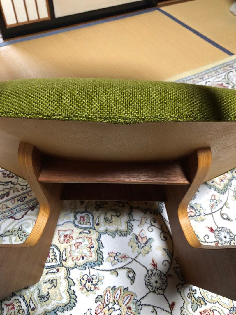 天童木工　低座イス　グリーン系　④ 商品説明必読