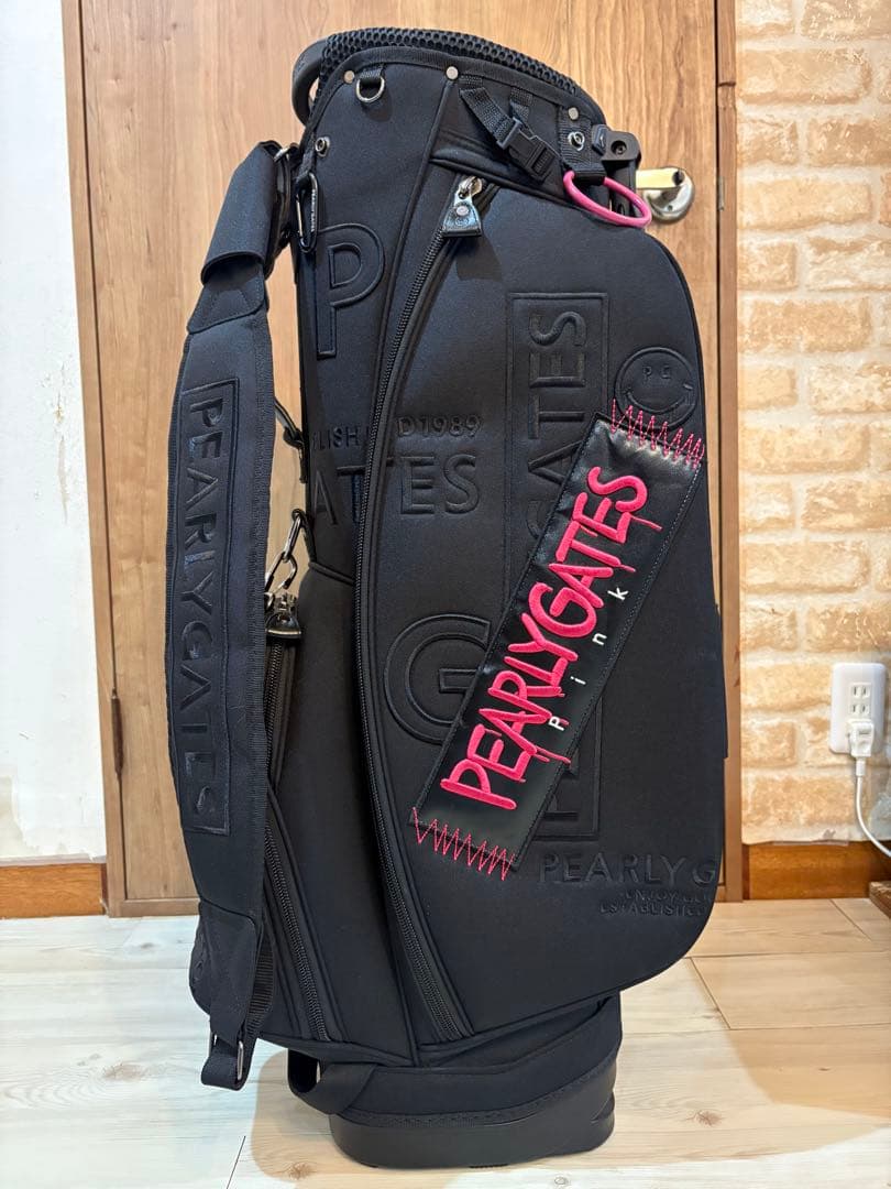 ☆PEARLY GATES ブラックペイントゴルフバッグ☆