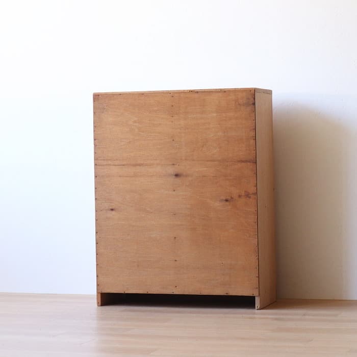 アンティーク 引出し24杯 チェスト 木製 古家具 整理箱 真鍮金具 ネーム入れ