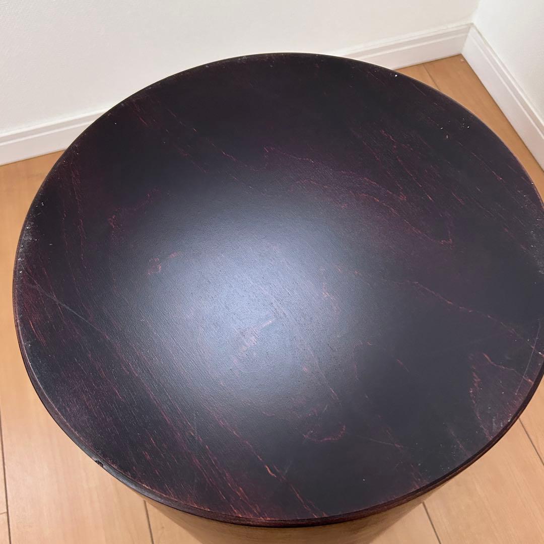 ACTUSダークブラウン 円筒形収納(ゴミ箱) 展示品　インテリア小物　オシャレ