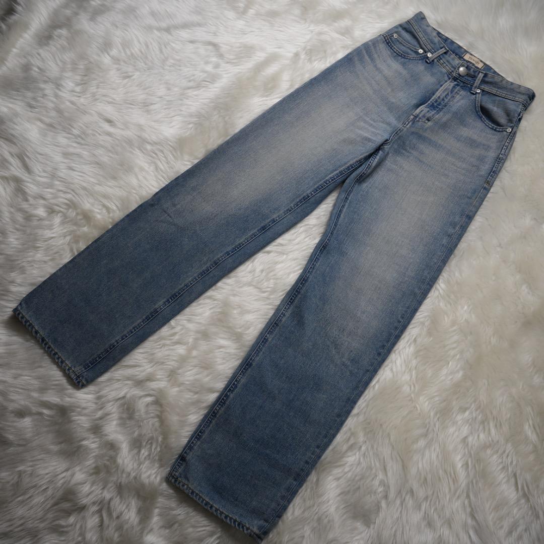 ✨美品✨ヤヌーク Lea ボーイズストレートデニム サイズ24 レア