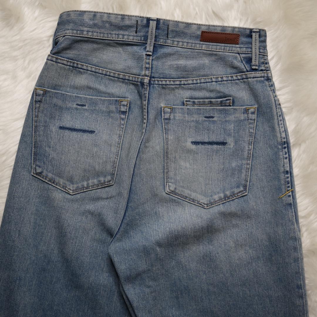 ✨美品✨ヤヌーク Lea ボーイズストレートデニム サイズ24 レア