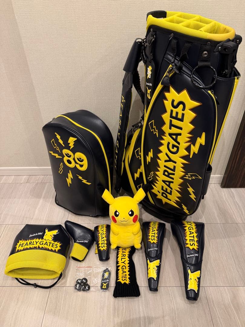 ひろと パーリーゲイツ キャディバッグ ピカチュウ ヘッドカバー付き