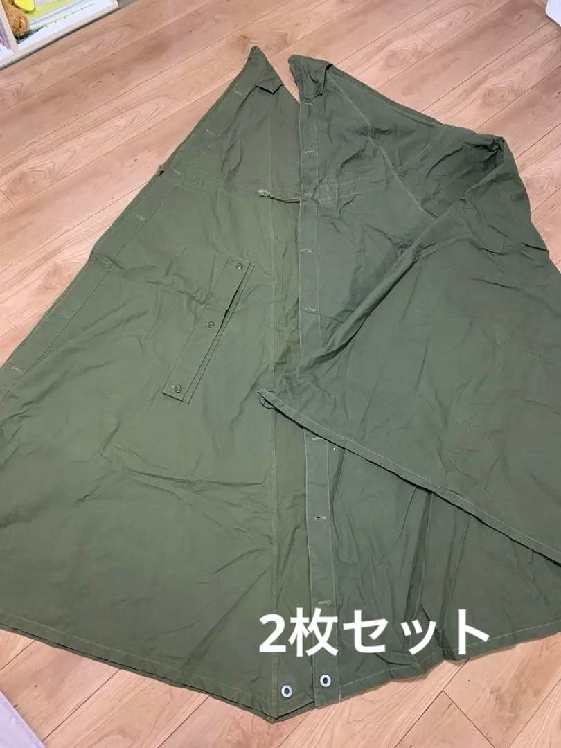 ポーランド軍　軍幕2枚セット　ハトメ1