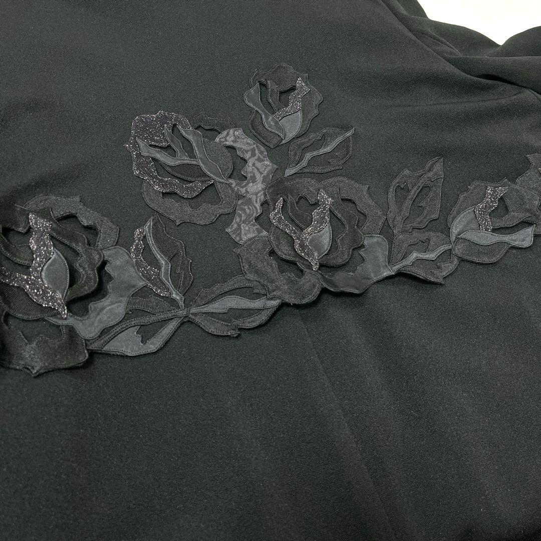 【タグ付き】《Ms.REIKO》レディース　ケープ風ミドル丈コート　ブラック