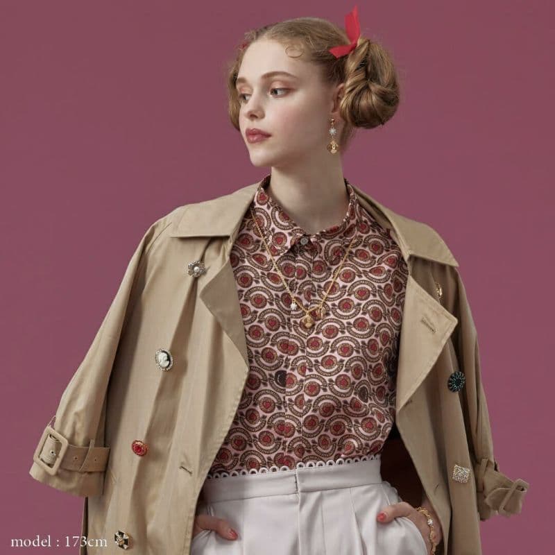 【最終価格】Ｑ-pot.　ジャムトゥモロー シャツ（ピンク）