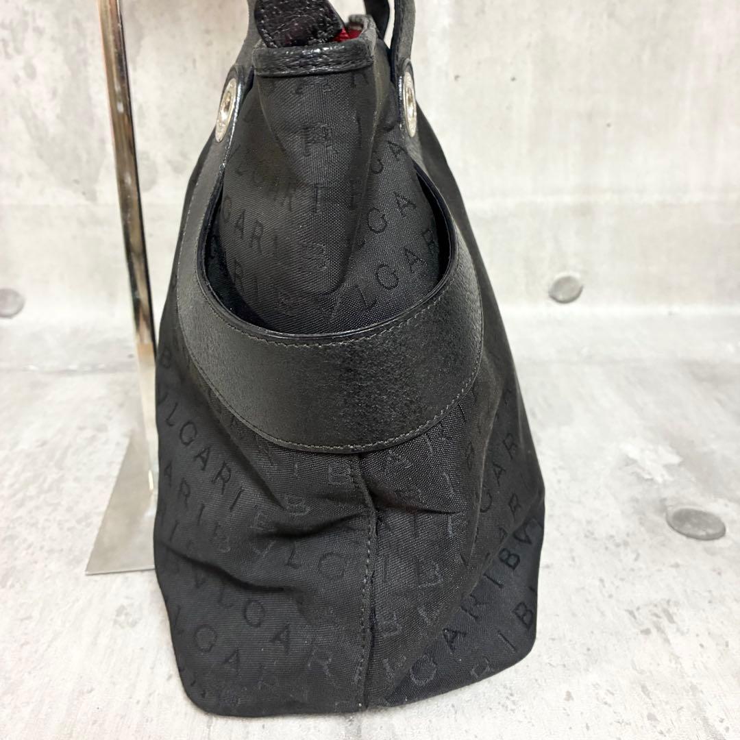 【美品】BVLGARI ブルガリ トートバッグ ハンドバッグ ブラック