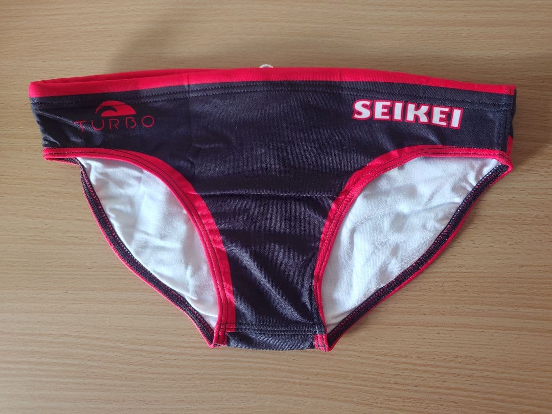 【新品】TURBO 水球水着 ポロパン 成蹊大学 海外サイズМ 黒/赤