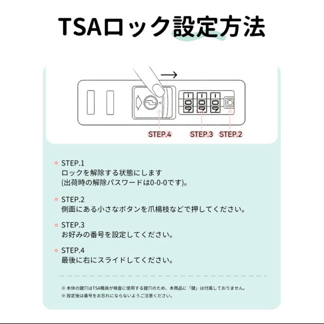 スーツケース　キャリーケース　M TSAロック　トラベル 新品　未使用
