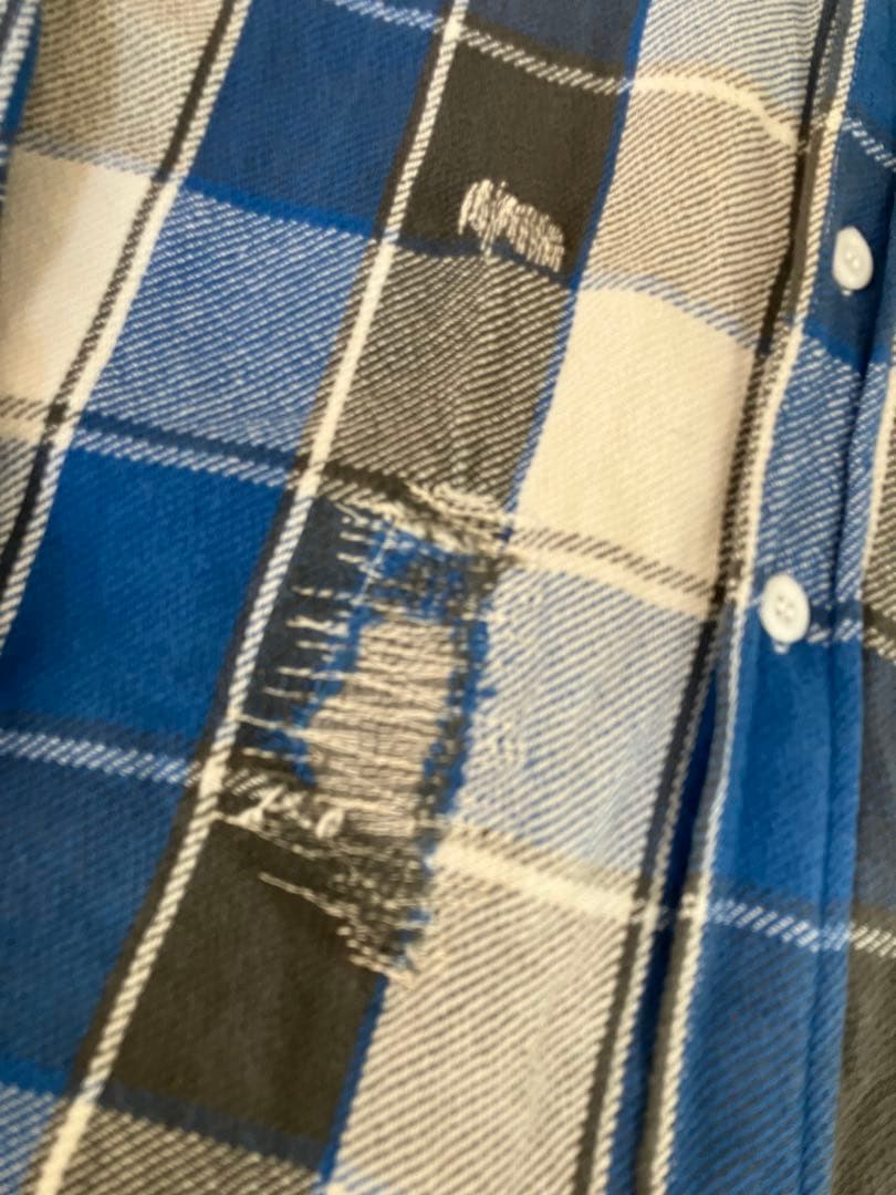 美品 BOW WOW REPAIR AGEING FLANNEL SHIRTS