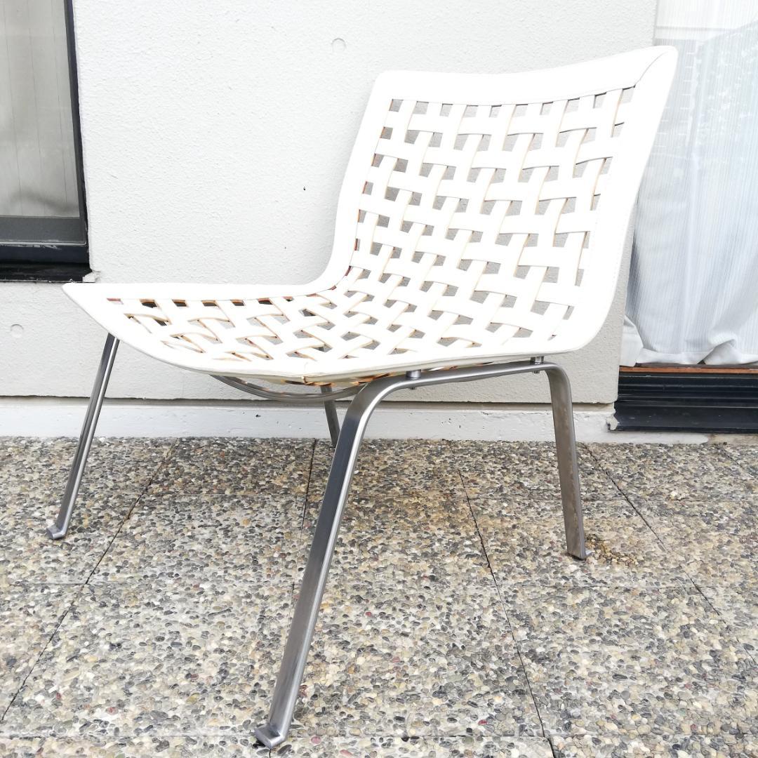 希少 Fasem ファセム社製 ネットイージーチェア 本革 北欧モダン