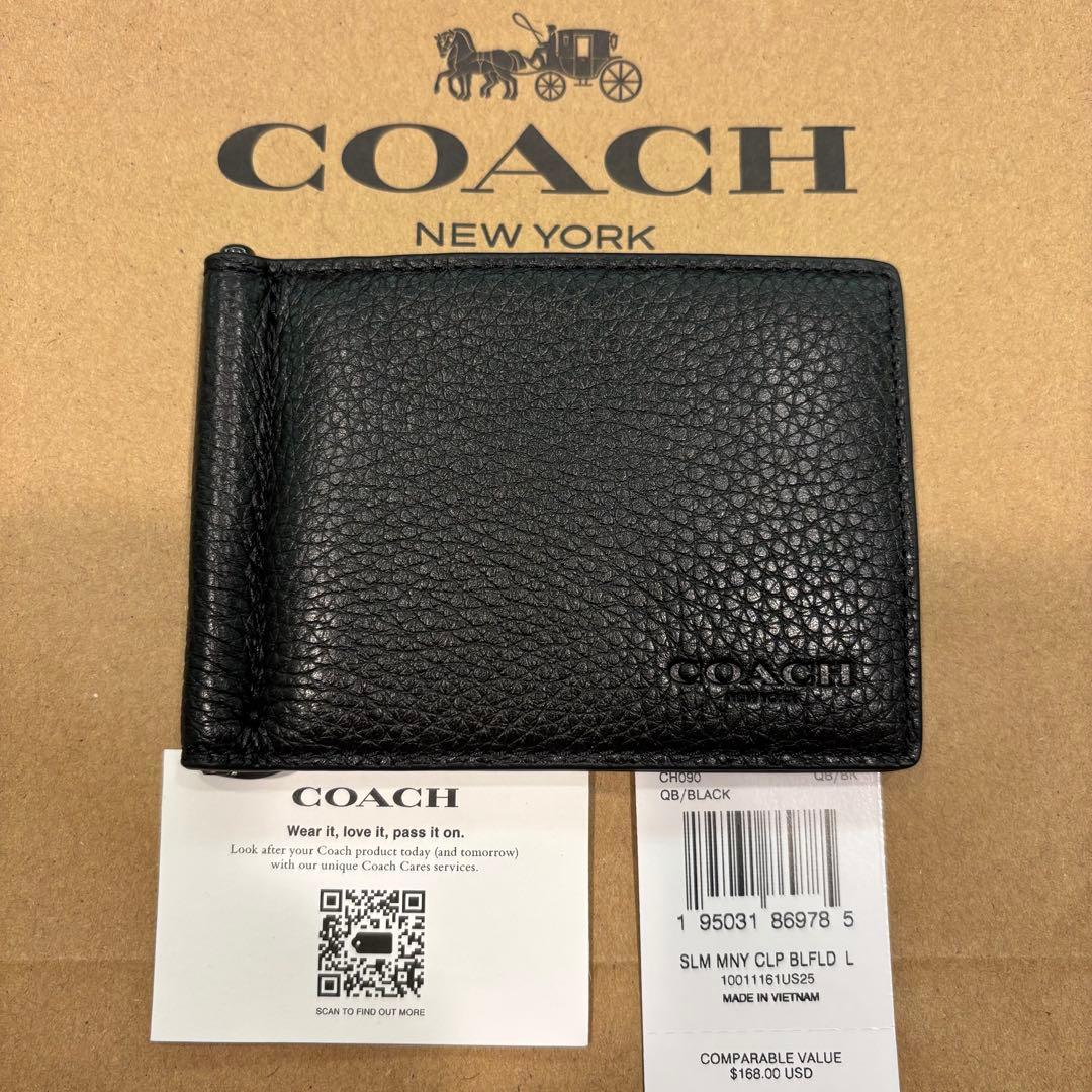 COACH コーチ マネークリップ カードケース ブラック