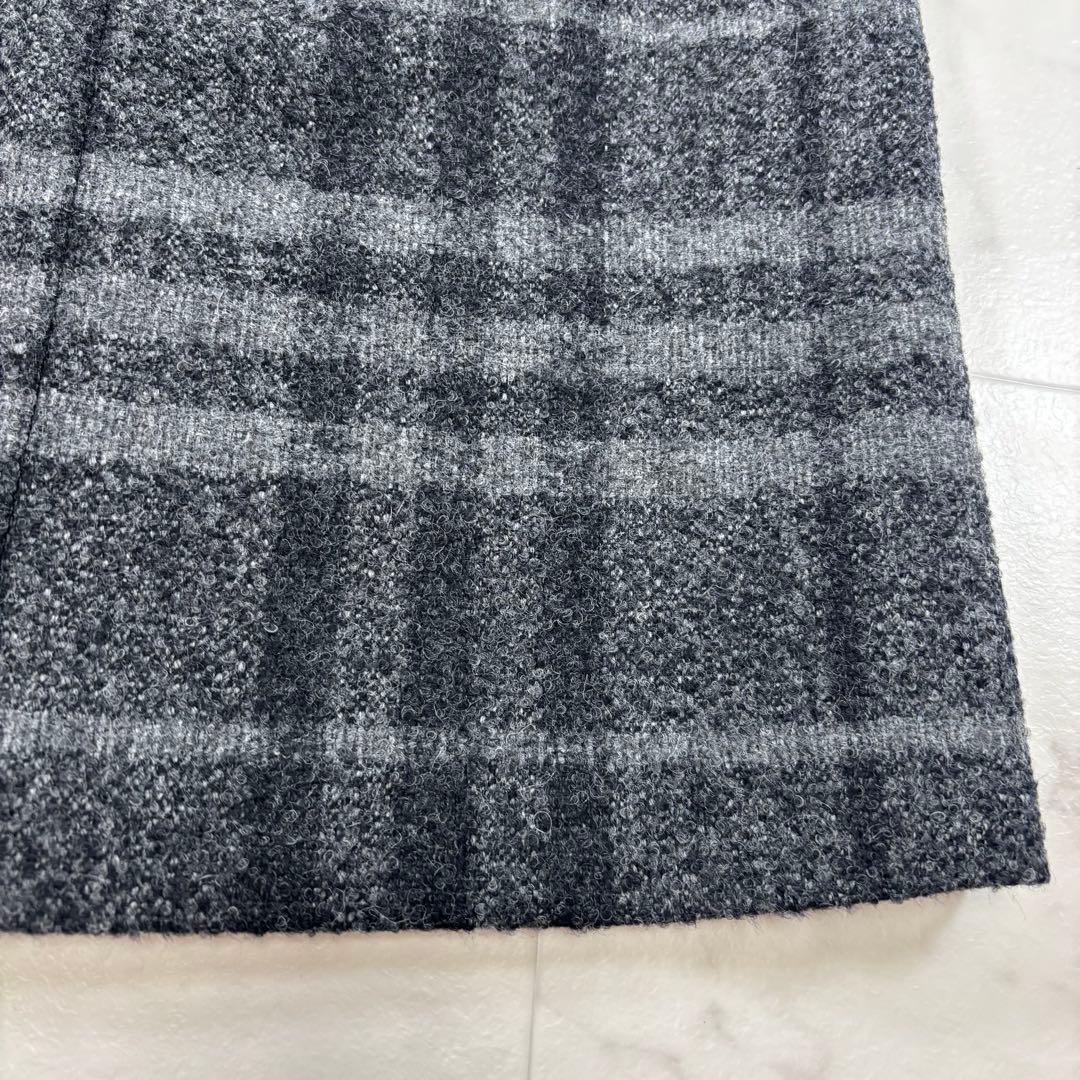 バーバリーロンドン 大きいサイズ メガチェック スカート ベルト付き ウール