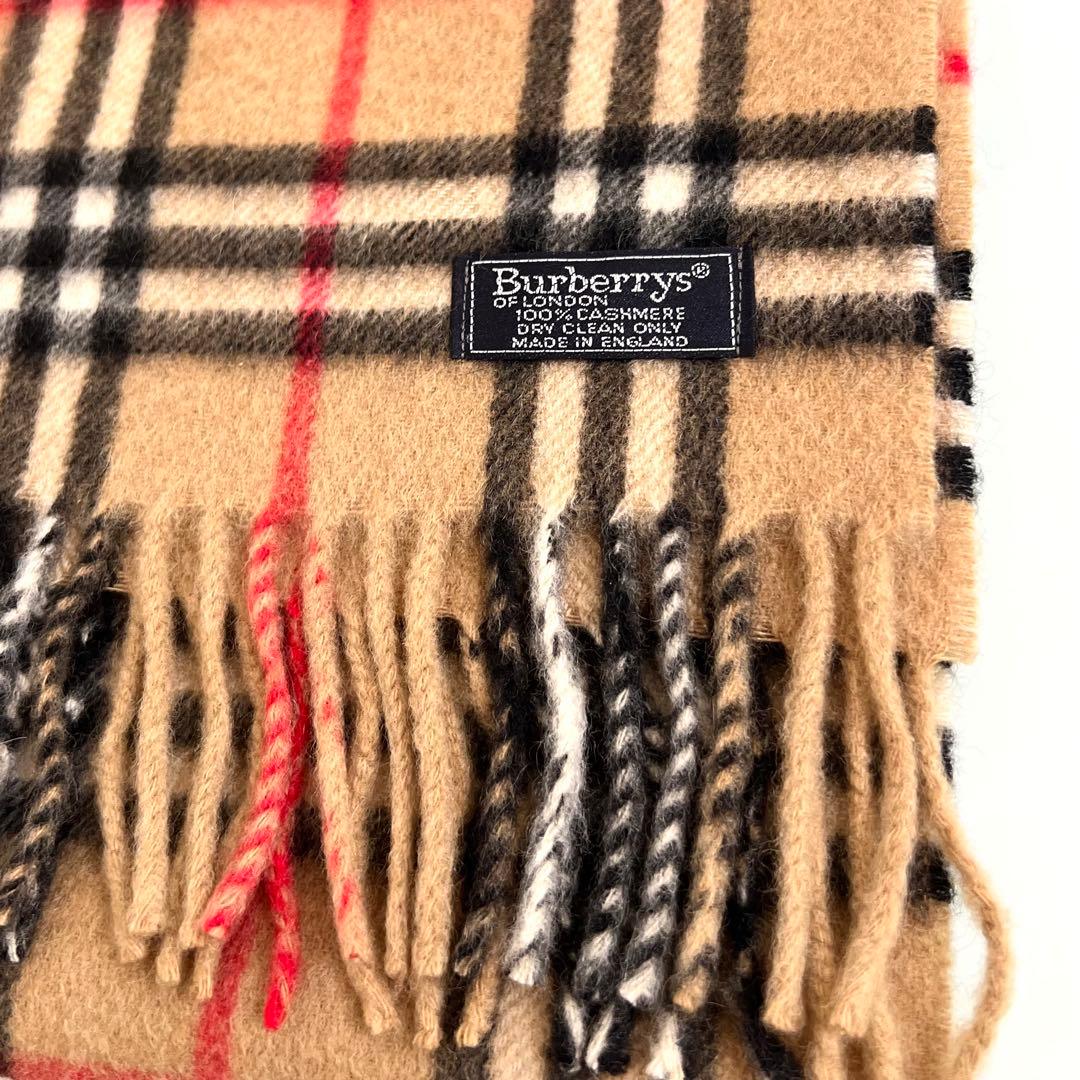 『美品』Burberrys バーバリーズ ノバチェック カシミヤ100%マフラー