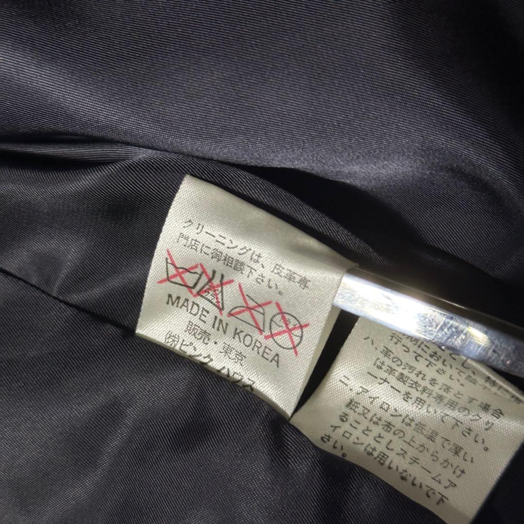 90s 美品 INGEBORG 羊革 レザー ダブル 金ボタンジャケット