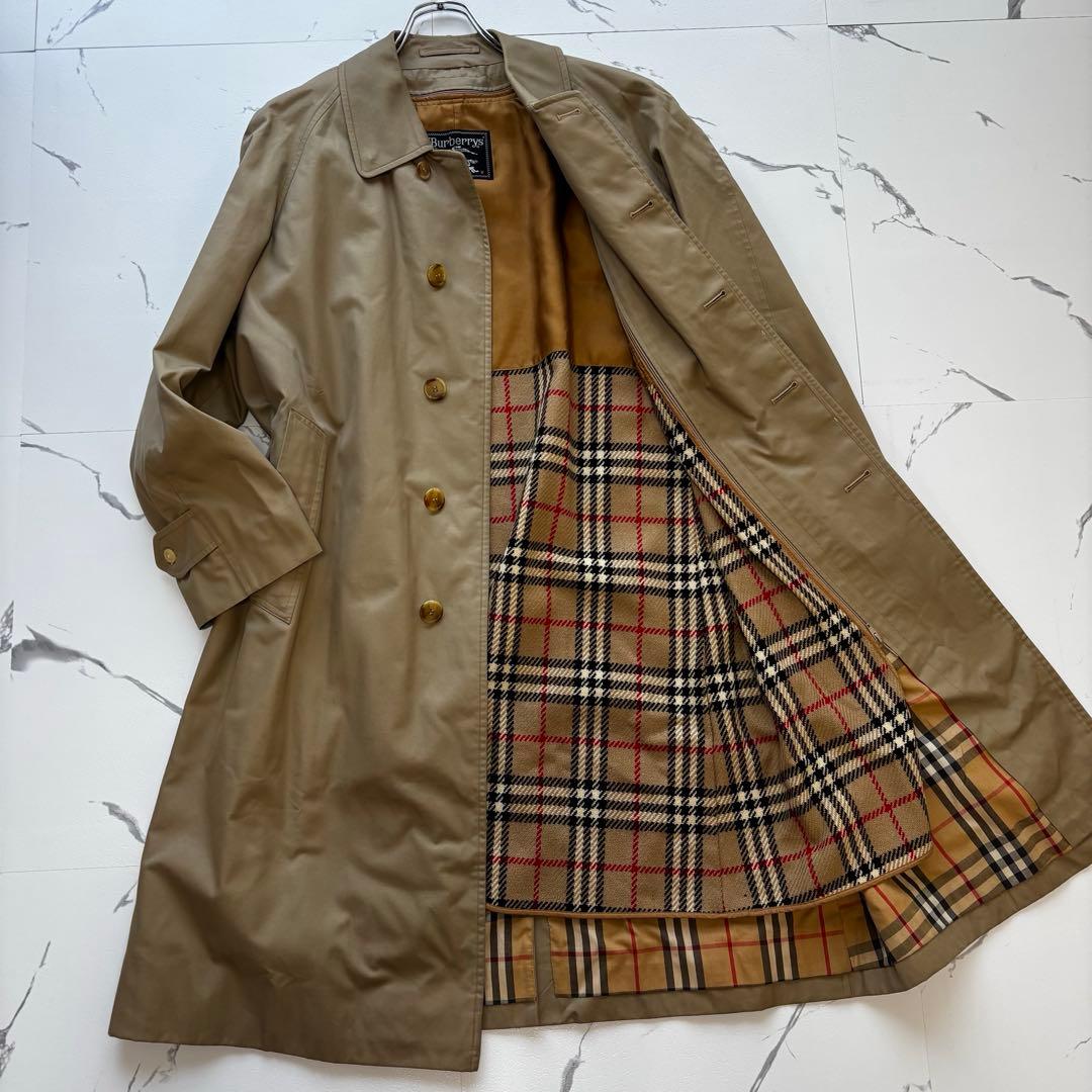 BURBERRY✨2way ライナー付ステンカラーコート　ノバチェック　比翼　L