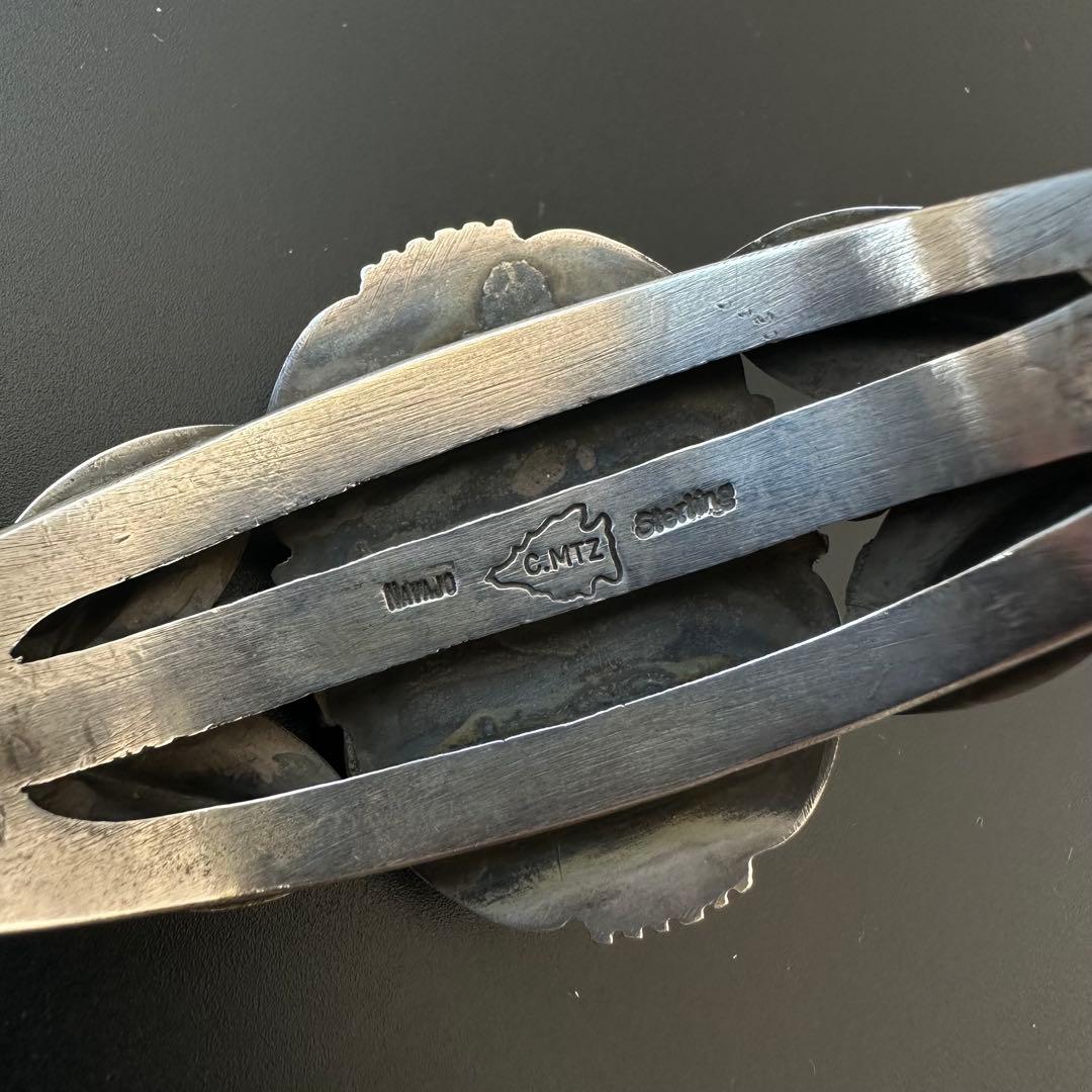 Navajo  martinez アップリケ ターコイズ バングル