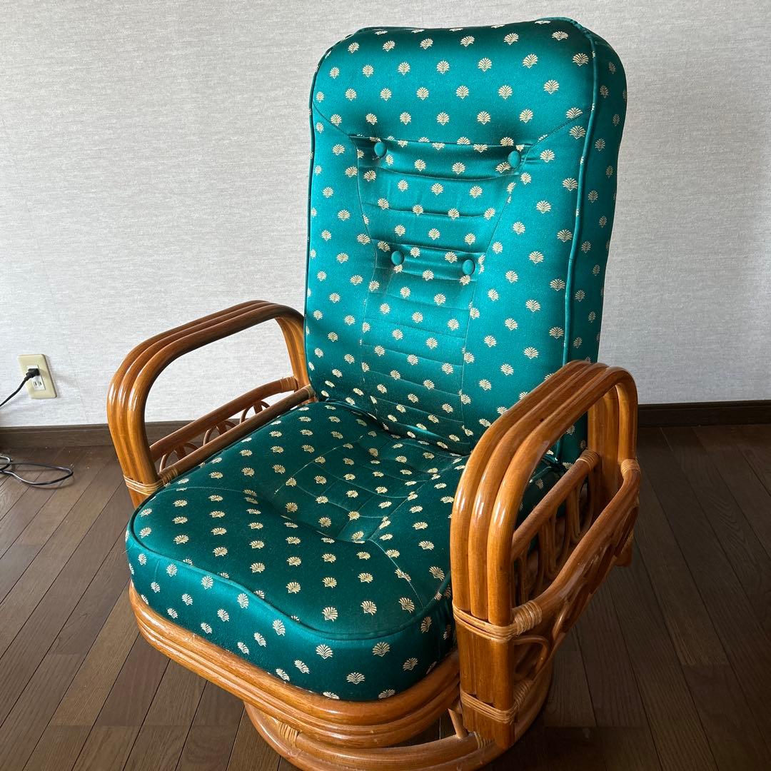 ラタン家具回転、リクライニングチェアー