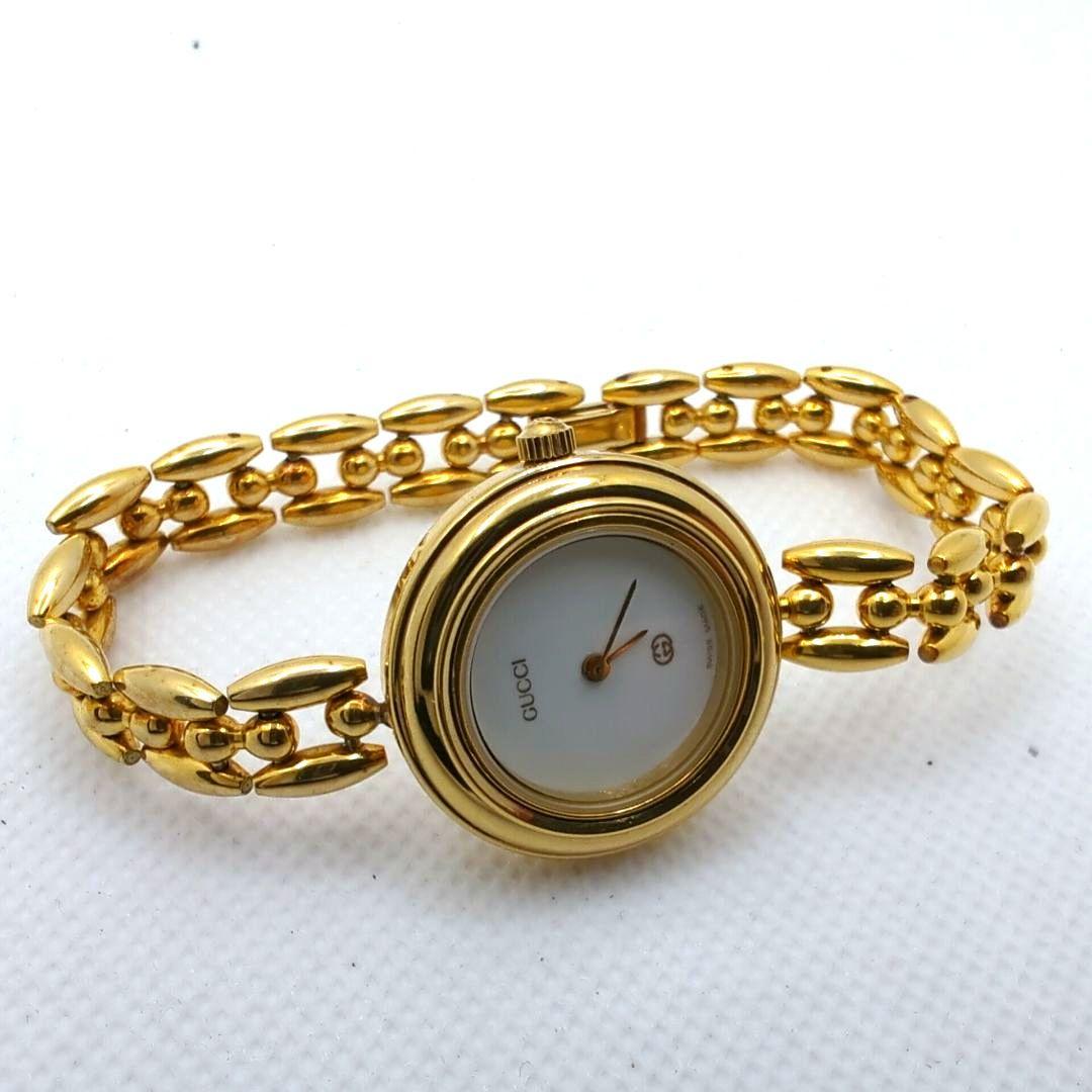 【美品 新品電池交換済】GUCCI チェンジベゼル ウォッチ 替えベゼル付き