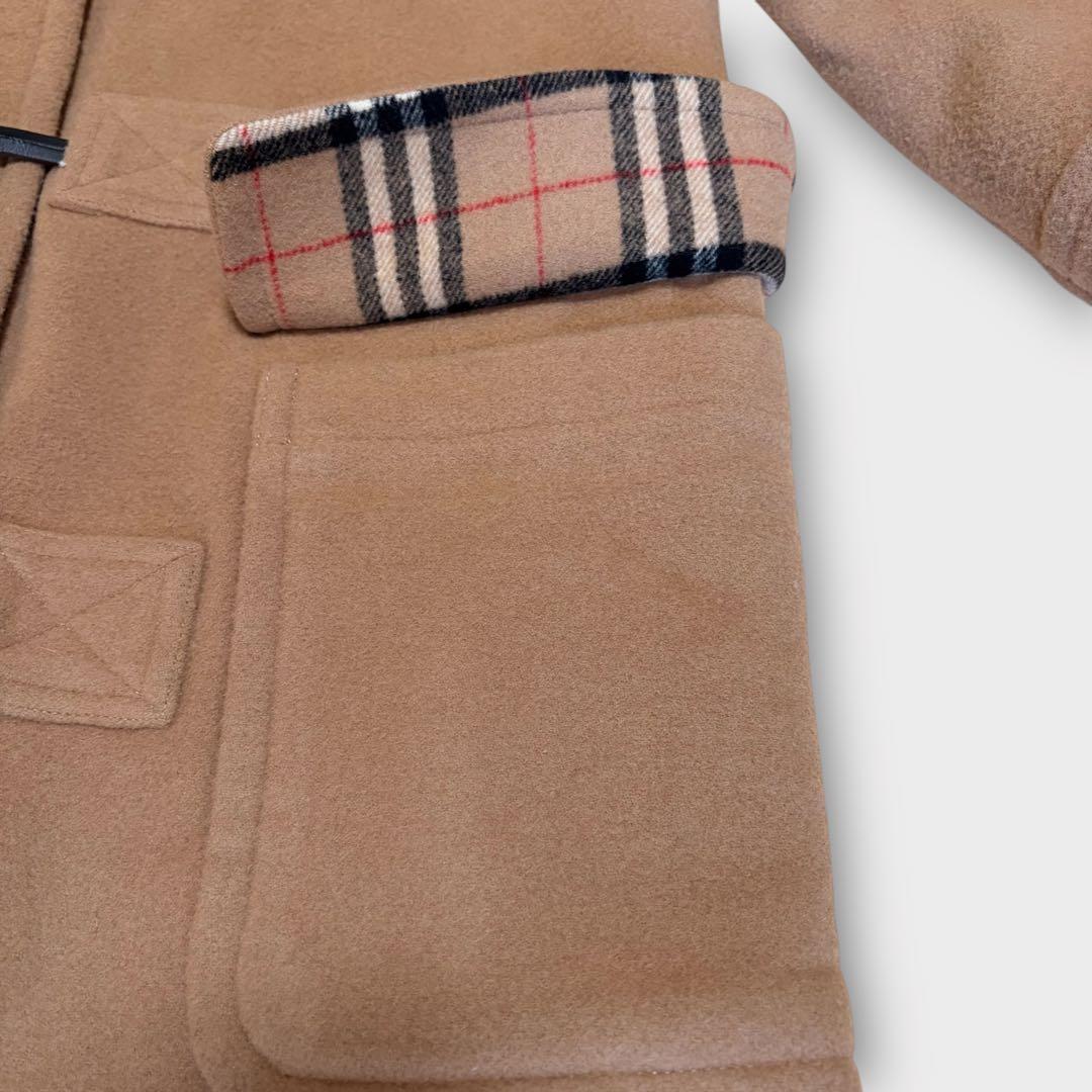 バーバリーブルーレーベル ノバチェック ダッフルコート キャメル 38 M