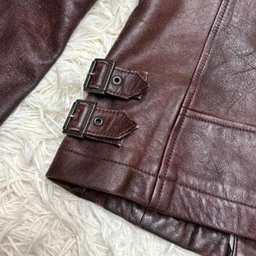 希少　バーバリーブラックレーベル ライダースジャケット ブルゾン ラムレザー