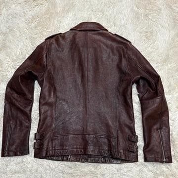 希少　バーバリーブラックレーベル ライダースジャケット ブルゾン ラムレザー