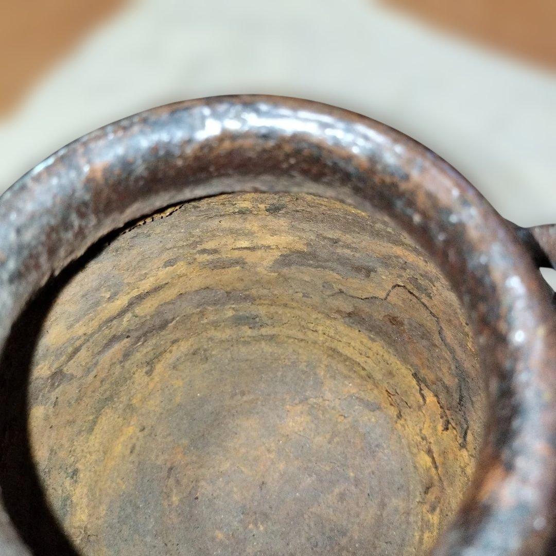 古美術　越前鉄漿壺　御歯黒壺　桃山時代　箱付き