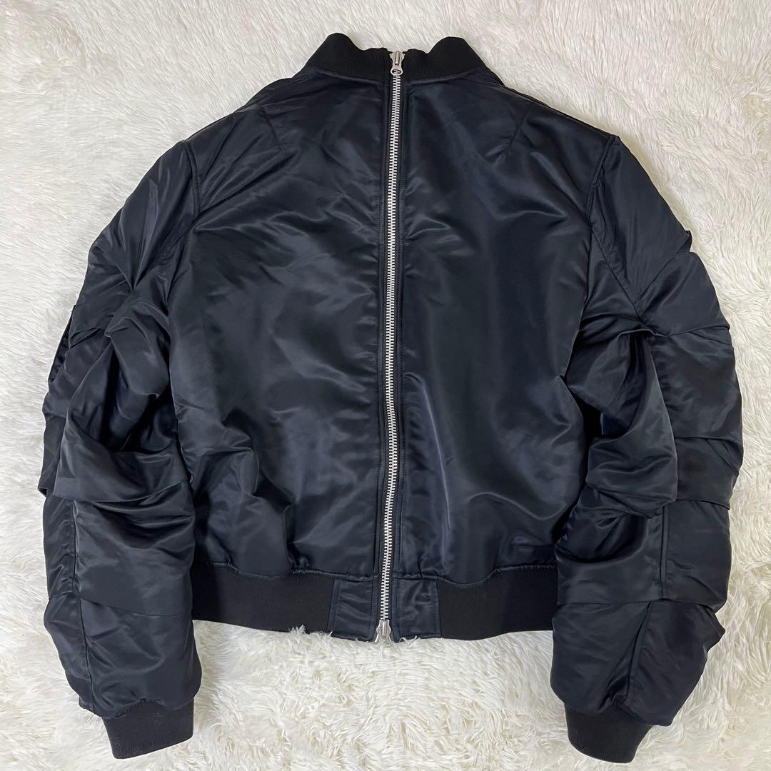 【平本蓮着用】AMNJX 27CIRCUS MA-1 ジャケット L 黒紫