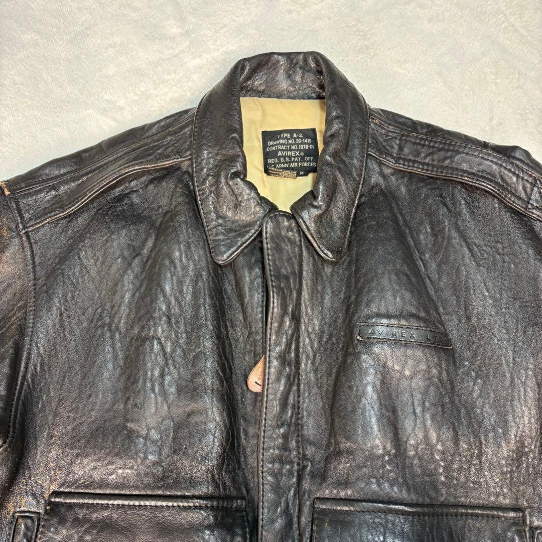 AVIREX A-2 A2 ヴィンテージ レザージャケット フライトジャケット