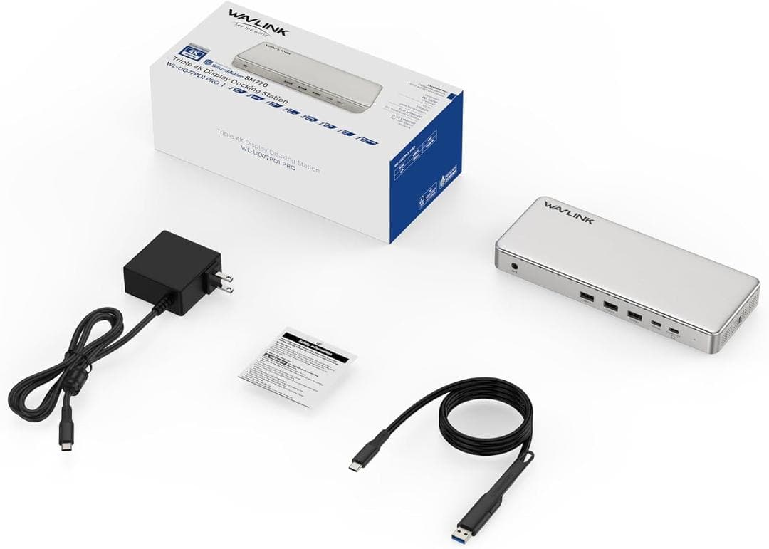 WAVLINK DisplayLink対応 トリプル4K@60Hz