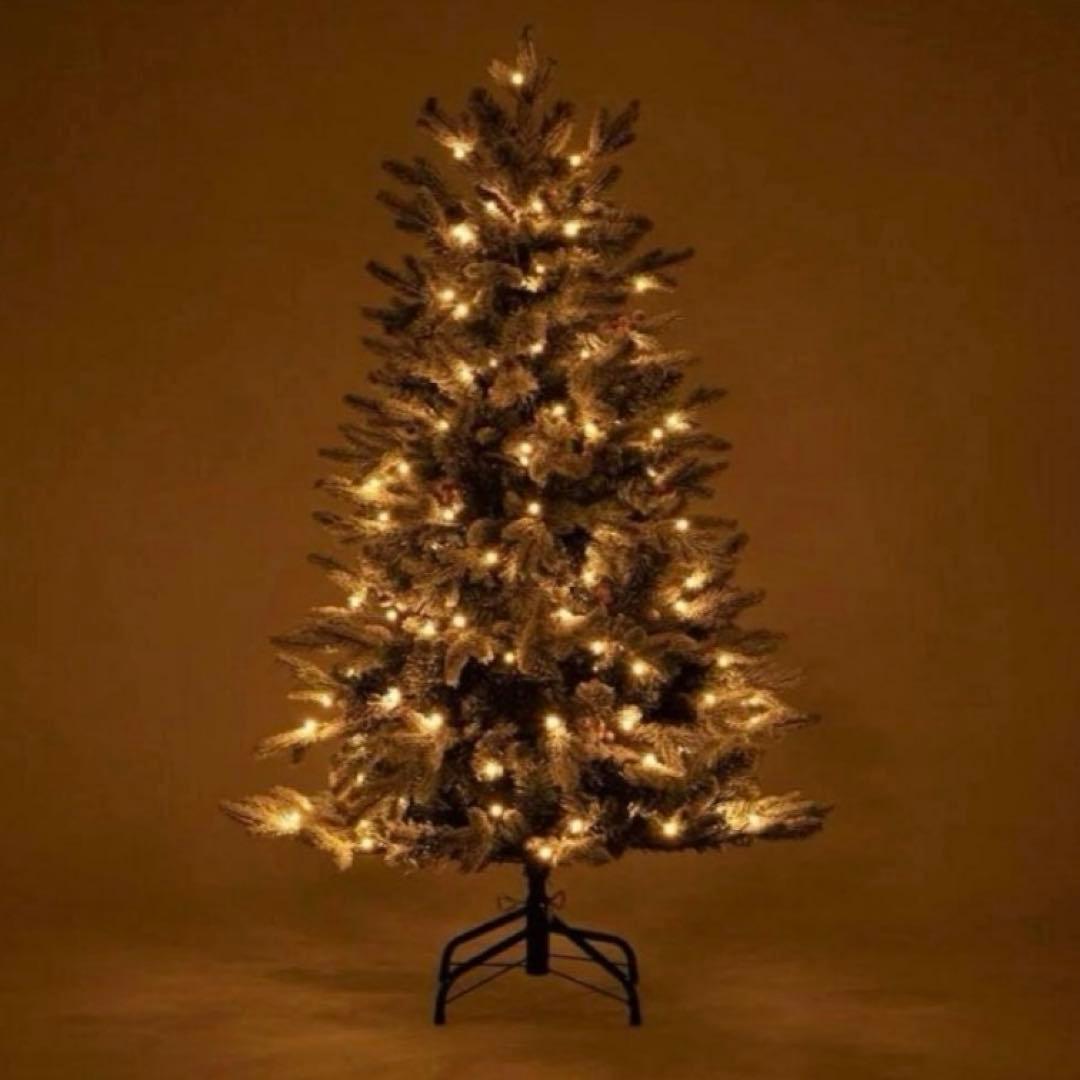 Francfranc クリスマスツリー　LED付き　スノー　120cm