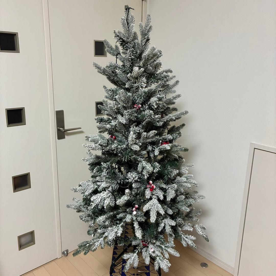 Francfranc クリスマスツリー　LED付き　スノー　120cm
