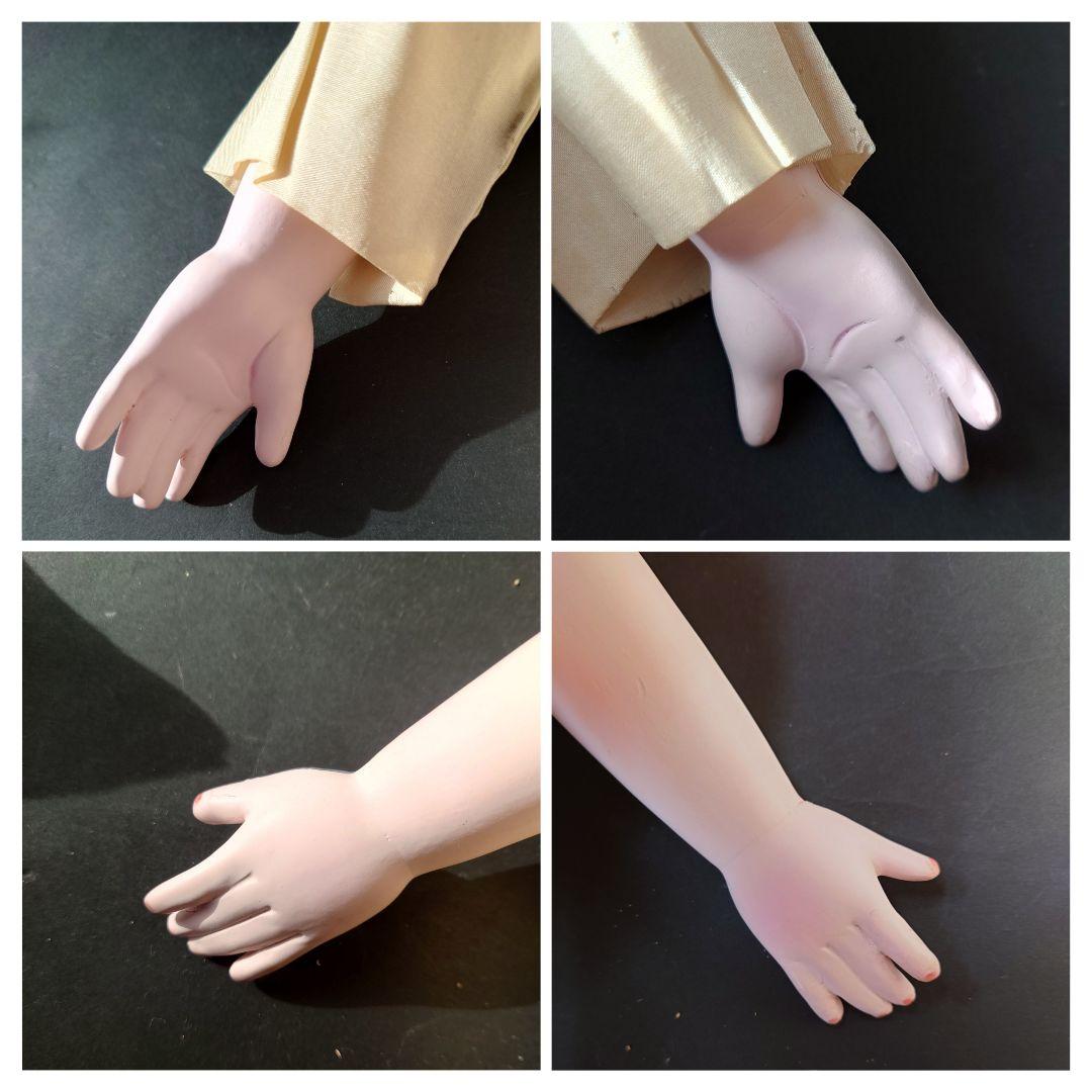 大正期　光龍斎　人毛張替え+修復　15号52cm お着物お任せ　お人形だけでも可