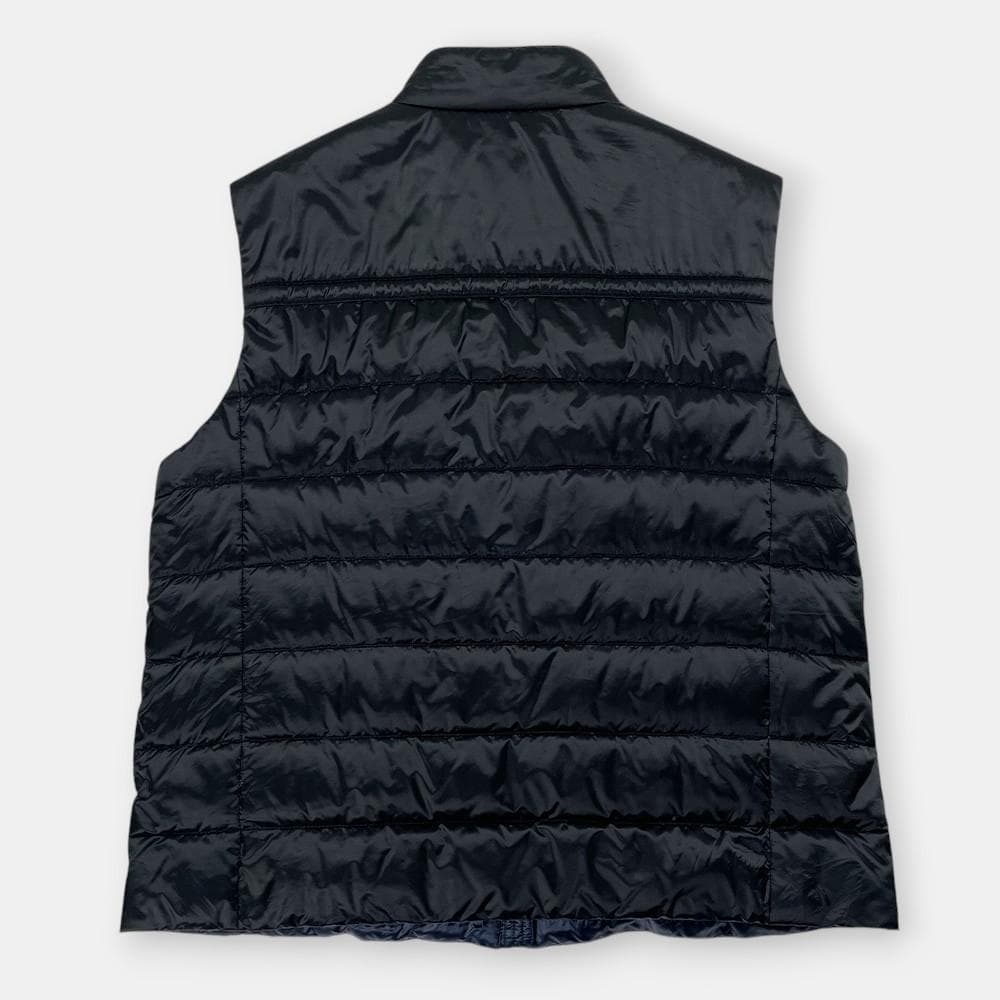 PRADA プラダ トライアングルプレート 三角ロゴ ダウンベスト 黒 44