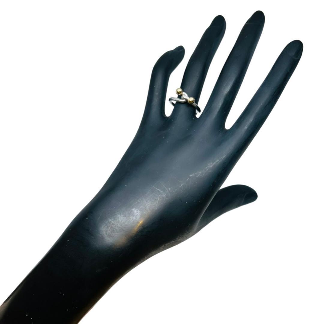 【極美品】TIFFANY リング 指輪 コンビ フックアイ ラブノット 750