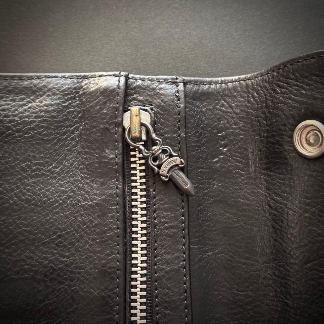 Chrome Hearts ウォレット ウェーブ　　　　ヘビーレザー