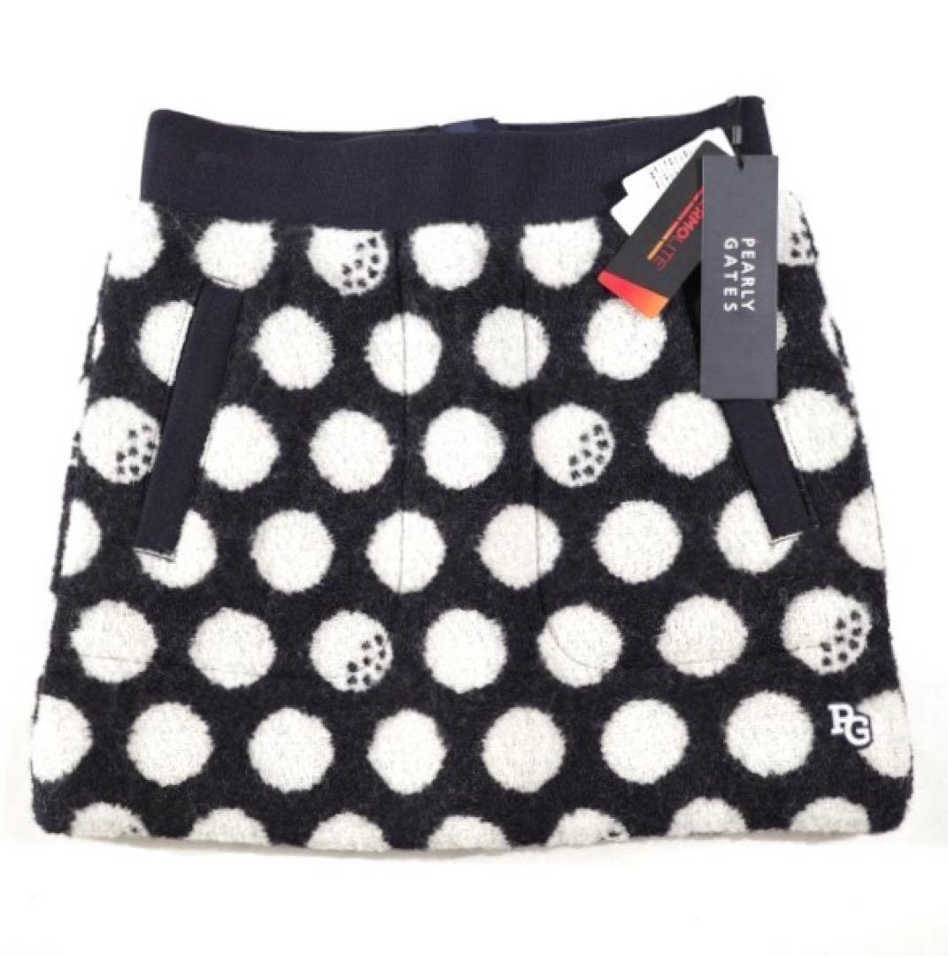 【PEARLY GATES】秋冬 ドット柄 THERMOLITE スカート1番M