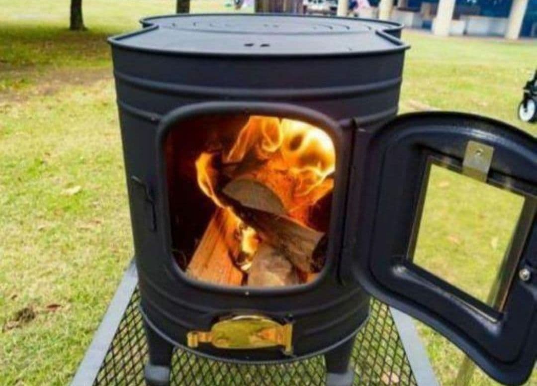 ★薪ストーブ 時計型 新品未使用 ★冬キャンプ冬BBQや災害時に