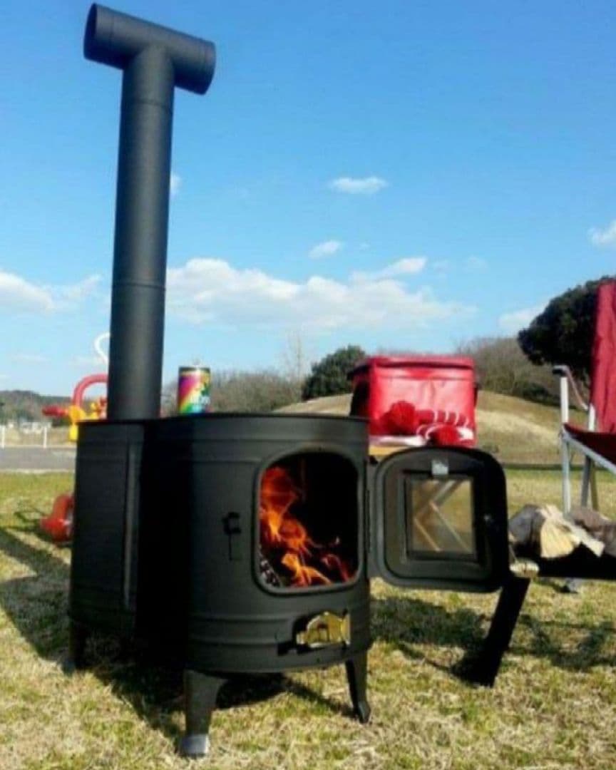 ★薪ストーブ 時計型 新品未使用 ★冬キャンプ冬BBQや災害時に