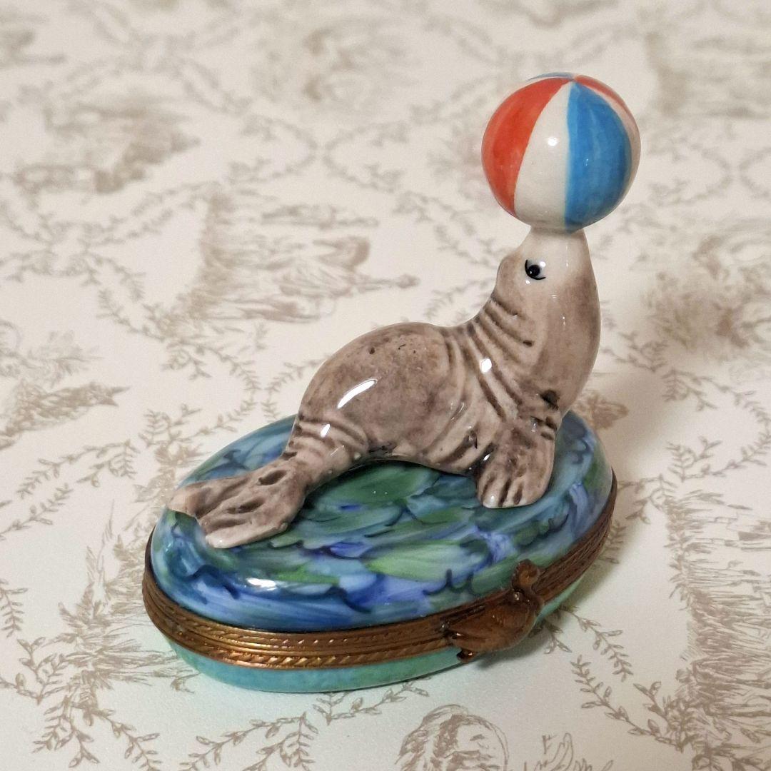 ★曲芸‼★アシカ リモージュボックス