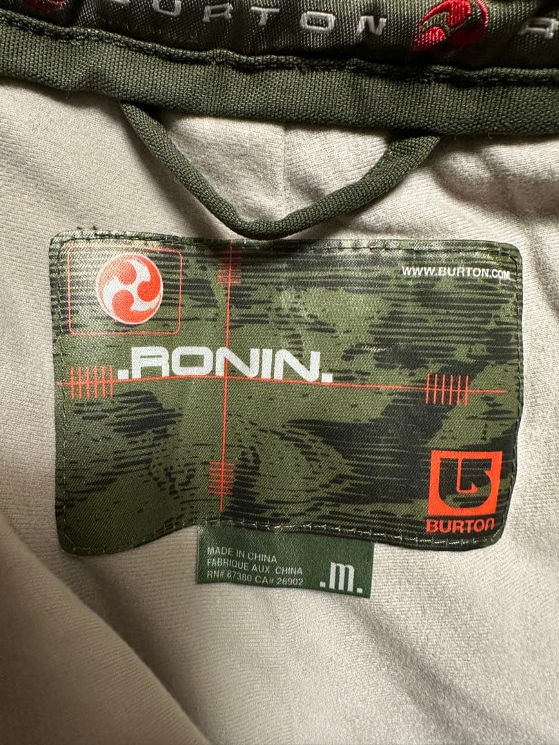 浅*行様 BURTON RONIN セットアップ　ミリタリーデザイン　オリーブグ