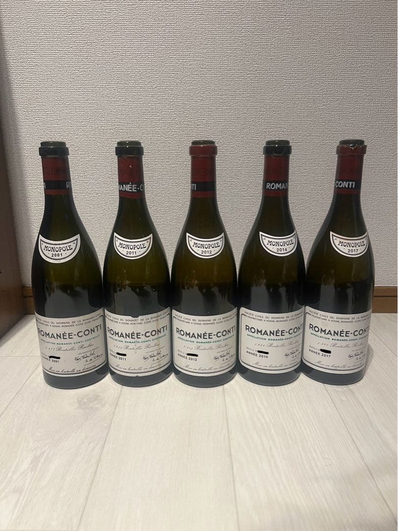 空瓶 ロマネ・コンティ 2001-2017 セット DRC
