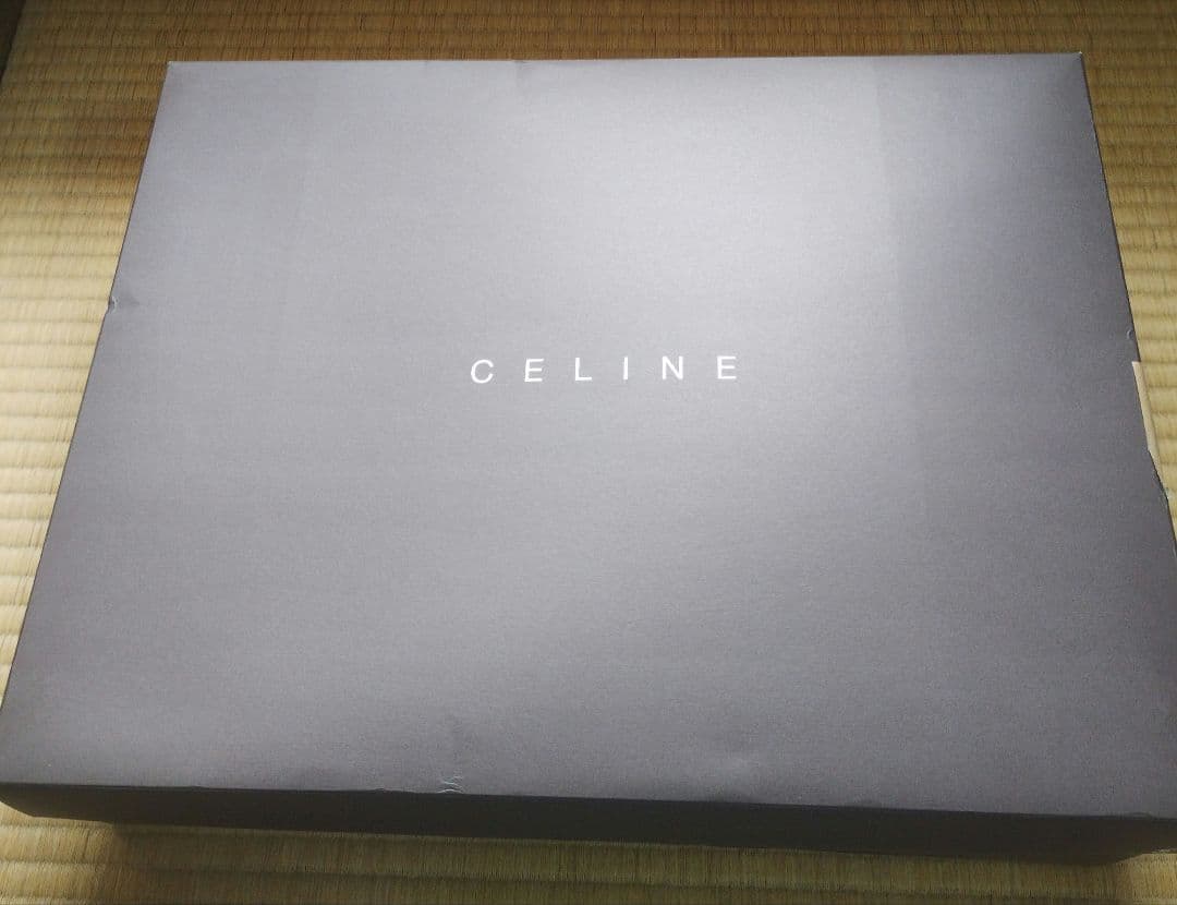【日本製】☆CELINEセリーヌ☆白地ベースに水色マカダム柄綿毛布