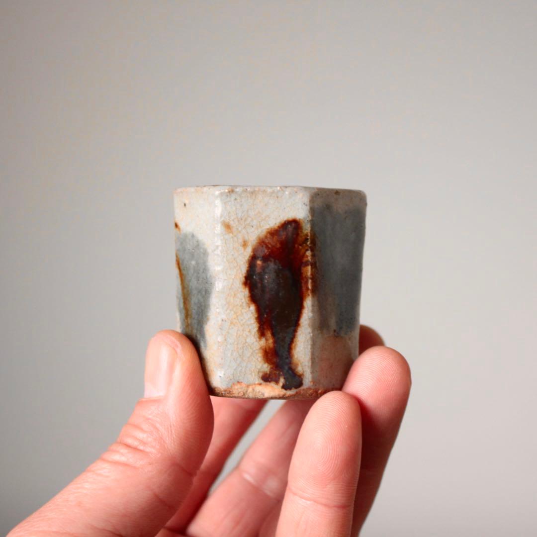 民芸的な 面取 筒盃 筒杯 酒器 ちょこ 古道具 アンティーク