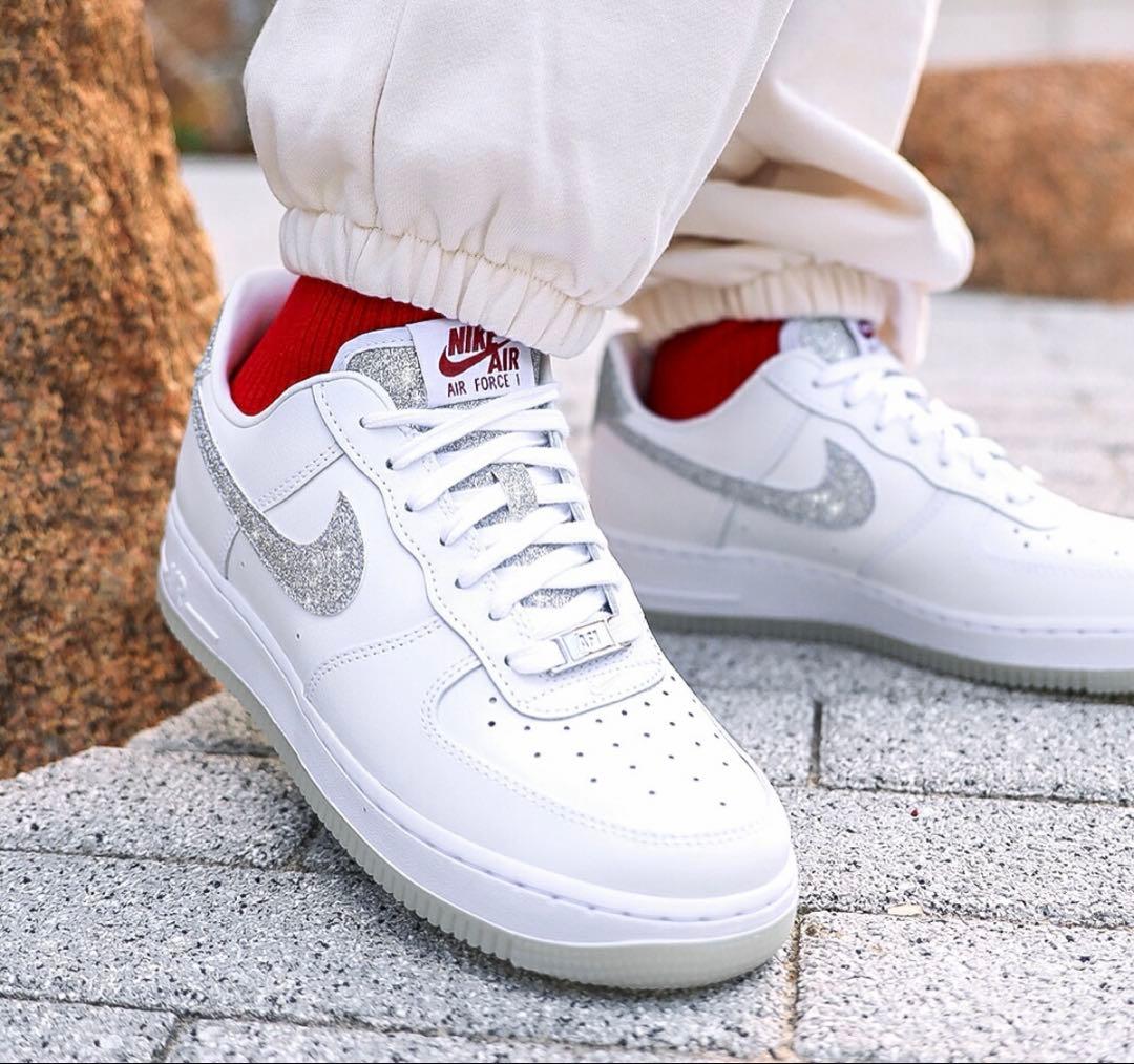 Nike Air Force 1 ホワイト/シルバー　23.5cm