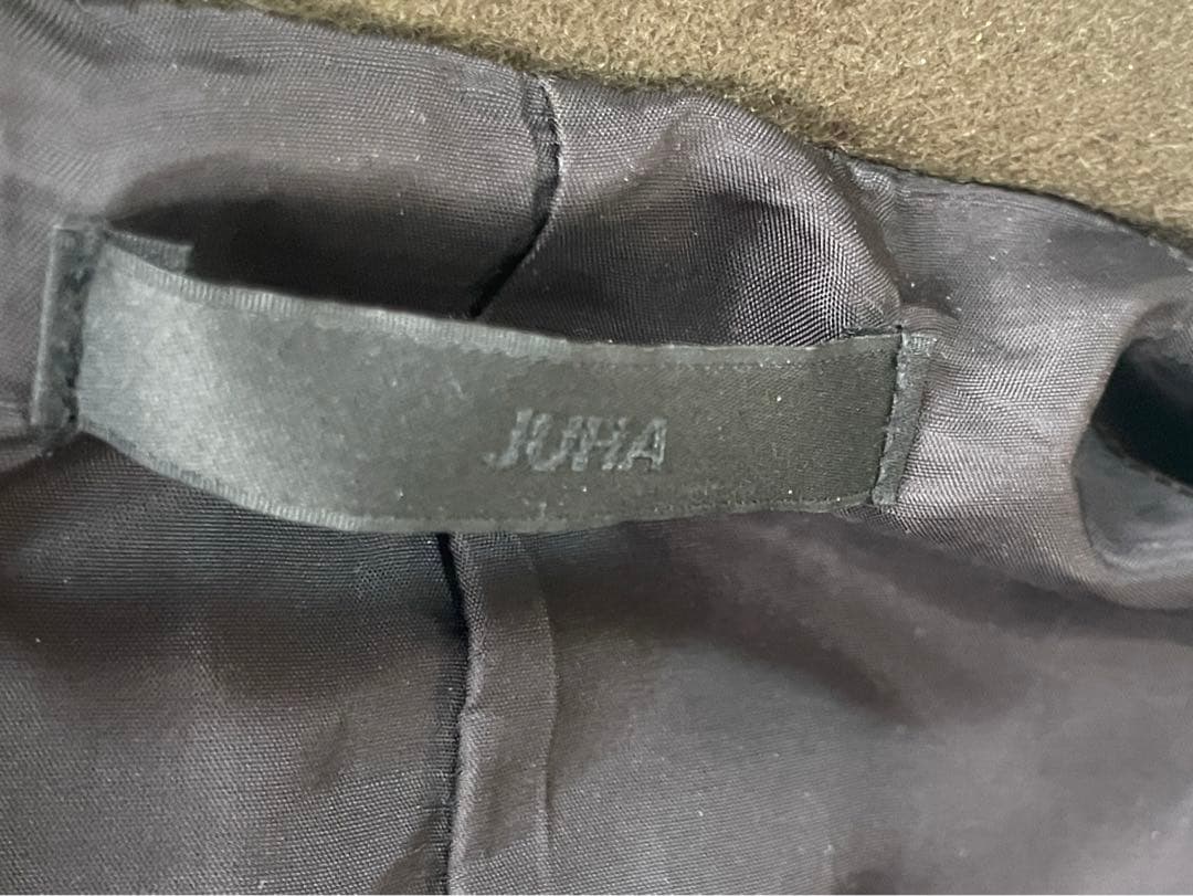 美品 juha ユハ　ベルテッドオーバーコート　トレンチコート